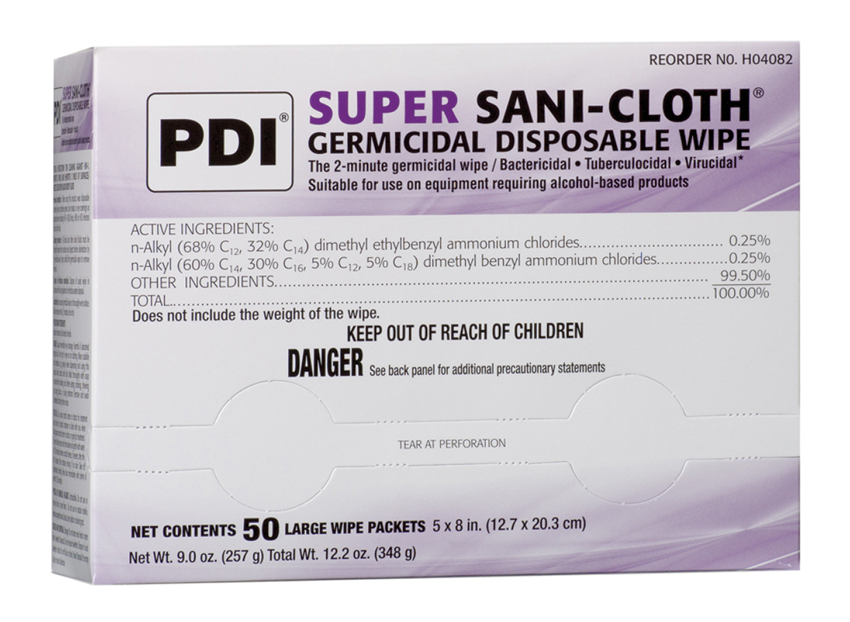 SUPER SANI CLOTH INDIVIDUAL WRAP 10BX/CS