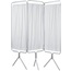 PRIVACY SCREEN 3 PANEL WHITE ALUM *NSDS*